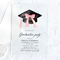 Moderne tendance Pink Bow Graduation Cap Graduatio
