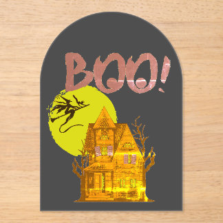 Invitations En Acrylique Mon Halloween
