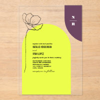 Monogram Floral Neon + Plum Mariage géométrique