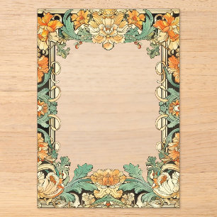 Invitations En Acrylique Motif de filigrane complexe pour superposition de