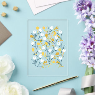 Invitations En Acrylique Motif floral de tulipe élégant 