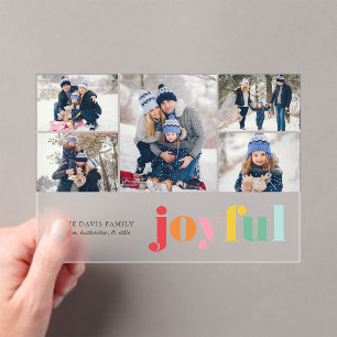 Invitations En Acrylique Multicolor "Joyful" Galerie de 5 Photos Festive