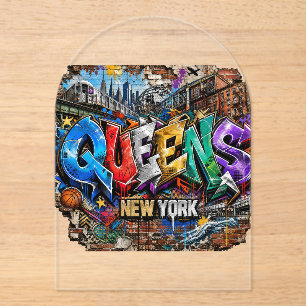 Invitations En Acrylique Mur d'art graffiti Queens New York