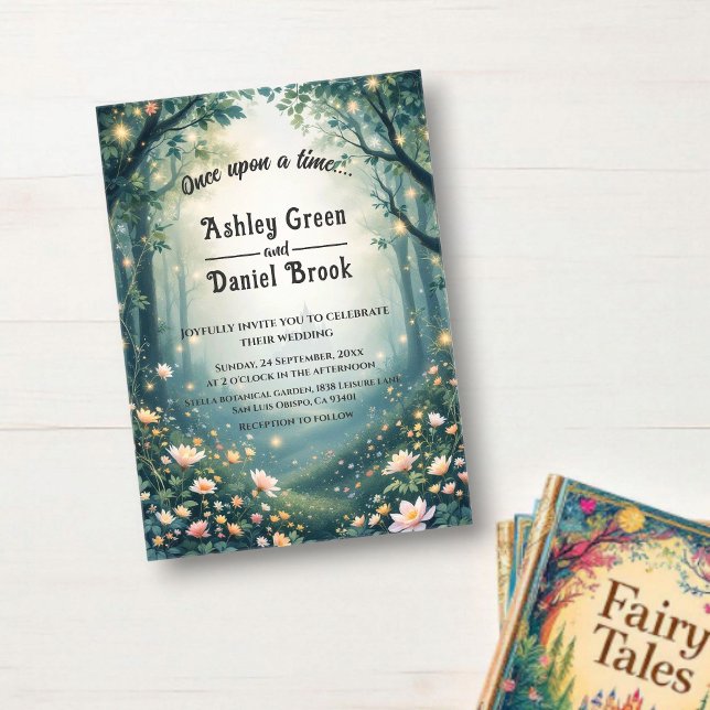 Invitations En Acrylique Mythic Woodland Enchanted Forest Fairytale Wedding (Créateur téléchargé)