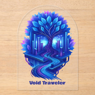 Invitations En Acrylique Neon Future World