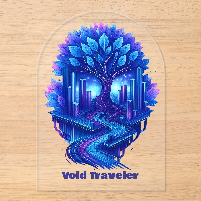 Invitations En Acrylique Neon Future World (Recto)