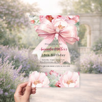 Nœud floral rose saumon clair pour anniversaire