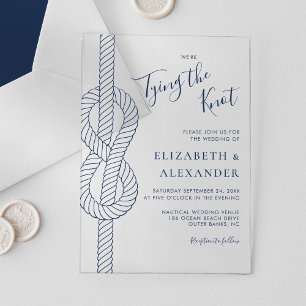Invitations En Acrylique Noeud Marin Mariage Naudique