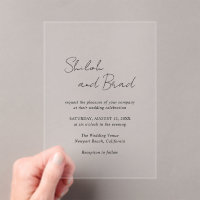 Noir minimal et blanc Moderne Mariage élégant