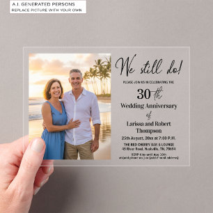 Invitations En Acrylique Nous faisons toujours 30 ans de mariage Photo