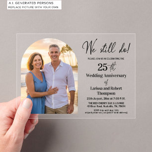 Invitations En Acrylique Nous faisons toujours Photo d'anniversaire de mari