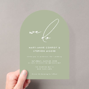 Invitations En Acrylique Nous faisons un mariage de calligraphie moderne ve