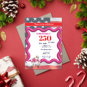 Invitations En Acrylique Nous Les Oies Idiotes 250ème Célébration Drôle