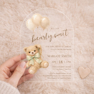 Invitations En Acrylique Nous pouvons à peine attendre la Baby Shower