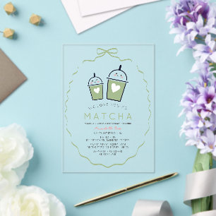 Invitations En Acrylique Nous vous aimons tellement Matcha Kawaii Cadre à A