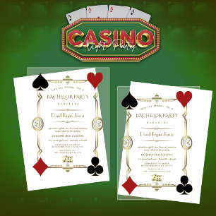 Invitations En Acrylique Nuit Casino Great Gatsby Bachelor Party