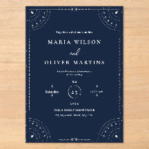 Nuit étoilée Mariage céleste Bleu marine Élégant