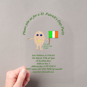 Invitations En Acrylique Œuf irlandais patriotique personnalisé
