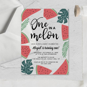 Invitations En Acrylique One In A Melon 1er Anniversaire
