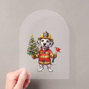 Invitations En Acrylique Ornement de sapin de Noël Dalmatien pompier