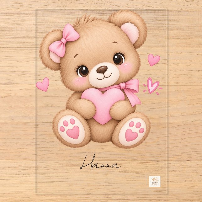 Invitations En Acrylique Ours  (Recto)