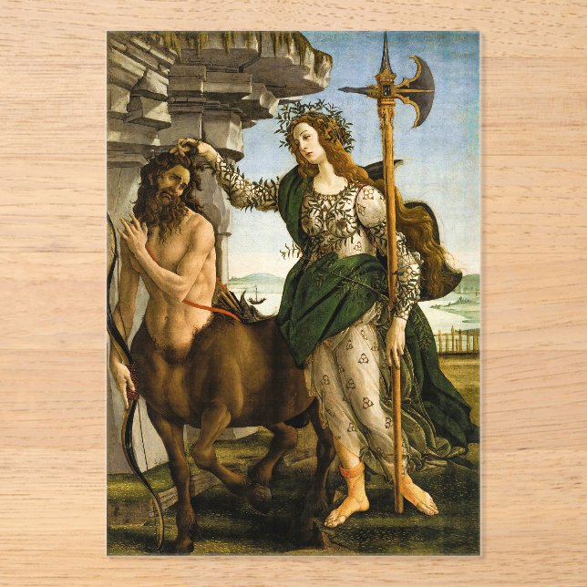 Invitations En Acrylique Pallas et le Centaure de Sandro Botticelli (Recto)
