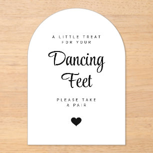 Invitations En Acrylique Pancarte Pieds qui Dansent Mariage Tongs