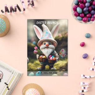 Invitations En Acrylique Panier de Pâques de Lapin Gnome Œuf Petit Déjeuner
