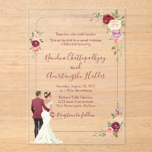 Invitations En Acrylique Panneau du piédestal