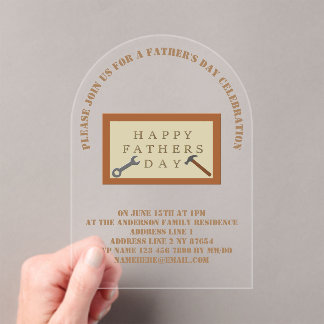 Invitations En Acrylique Panneau en bois fête des pères personnalisé