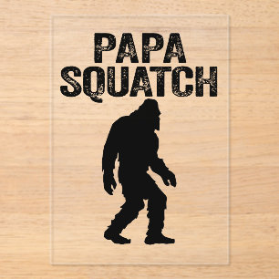 Invitations En Acrylique Papa Squatch Drôle Bigfoot - Cadeau de la Fête des