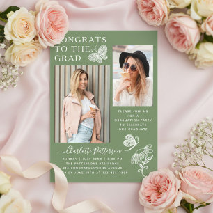 Invitations En Acrylique Papillon Moderne de Cresson Photographie Fête de F