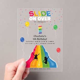 Invitations En Acrylique Parc à glissade intérieur aire de jeux pour enfant