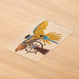 Invitations En Acrylique Perroquet Pirate