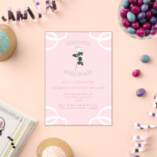 Invitations En Acrylique Pétales de rose blanche rose mariage
