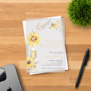 Invitations En Acrylique Pétales et Procuco Boho Fête des mariées de tourne