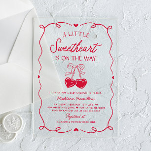 Invitations En Acrylique Petit amour fantaisiste pour la Saint-Valentin Bab