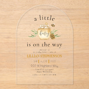 Invitations En Acrylique Petite Ruche En Route Fête Prénatale Thème Abeille