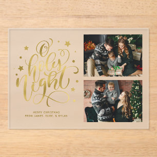 Invitations En Acrylique Photo de Noël "O Holy Night"