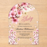 Invitations En Acrylique Pink Floral Arch Elégance 60e fête d'anniversaire<br><div class="desc">Commencez cette célébration spéciale de 60e anniversaire dans un style élégant avec cette invitation à l'acrylique à arche florale douce et merveilleusement féminine avec des fleurs sauvages mixtes à l'aquarelle peinte à la main. Tout le texte peut être personnalisé pour votre fête, y compris l'invité d'honneur. Si vous avez des...</div>