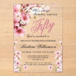 Invitations En Acrylique Pink Floral Elegance 50ème et Fab Anniversaire<br><div class="desc">Commencez cette célébration spéciale de 50ème et Fab dans un style élégant avec cette invitation florale douce et merveilleusement féminine avec des fleurs mixtes aquarelles. Tout cela peut être personnalisé avec l'âge. Si vous avez des demandes spéciales ou si vous avez besoin d'aide design, envoyez simplement un conversation et nous...</div>