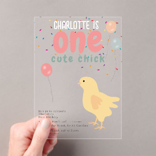Invitations En Acrylique Poulets mignons Poules poules poules poussins prem
