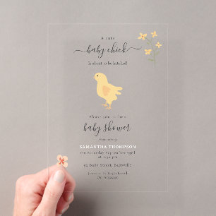 Invitations En Acrylique Poulets Mignons Poules Poussins Éclos Cadeau de Na
