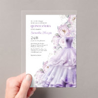 Quinceanera Fleurs violettes Robe de bal officiell
