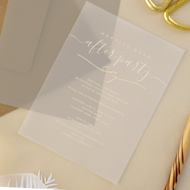 Invitations En Acrylique Réception de mariage heureux à jamais (Créateur téléchargé)