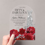 Invitations En Acrylique Red Roses Diamond Gown 50th Birthday Party Arch<br><div class="desc">Red Roses Diamond Gown 50th Birthday Party Arch Acrylique Invitation Voir la collection correspondante dans Niche et Nest Store Merci beaucoup</div>