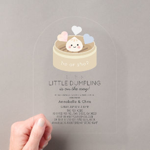 Invitations En Acrylique Révélation du sexe de Little Dumpling cuiseur vape