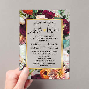 Invitations En Acrylique Rien de fantaisie juste amour fuite en mer Navy