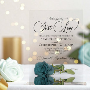 Invitations En Acrylique Rien de Fantastique Juste un Élégant Rose de Maria