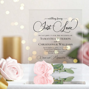 Invitations En Acrylique Rien de Fantastique Juste un Élégant Rose Rose Mar